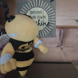 Vintage 1998 Georgia Tech Yellow Jackets Buzz Mascot Plush Bean Bag Figure RARE